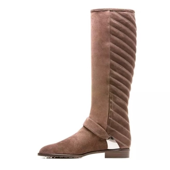 Stuart Weitzman Raceway Leather Riding Boots - Picture 2 of 4